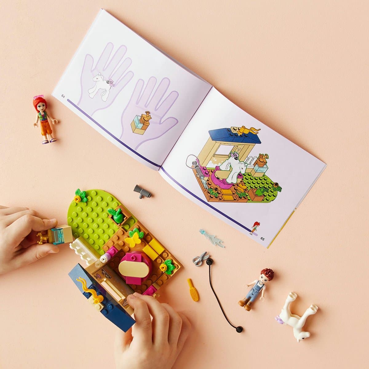 LEGO Friends Ponywasstal: bouwset met paardenverzorging voor kids thumbnail 6