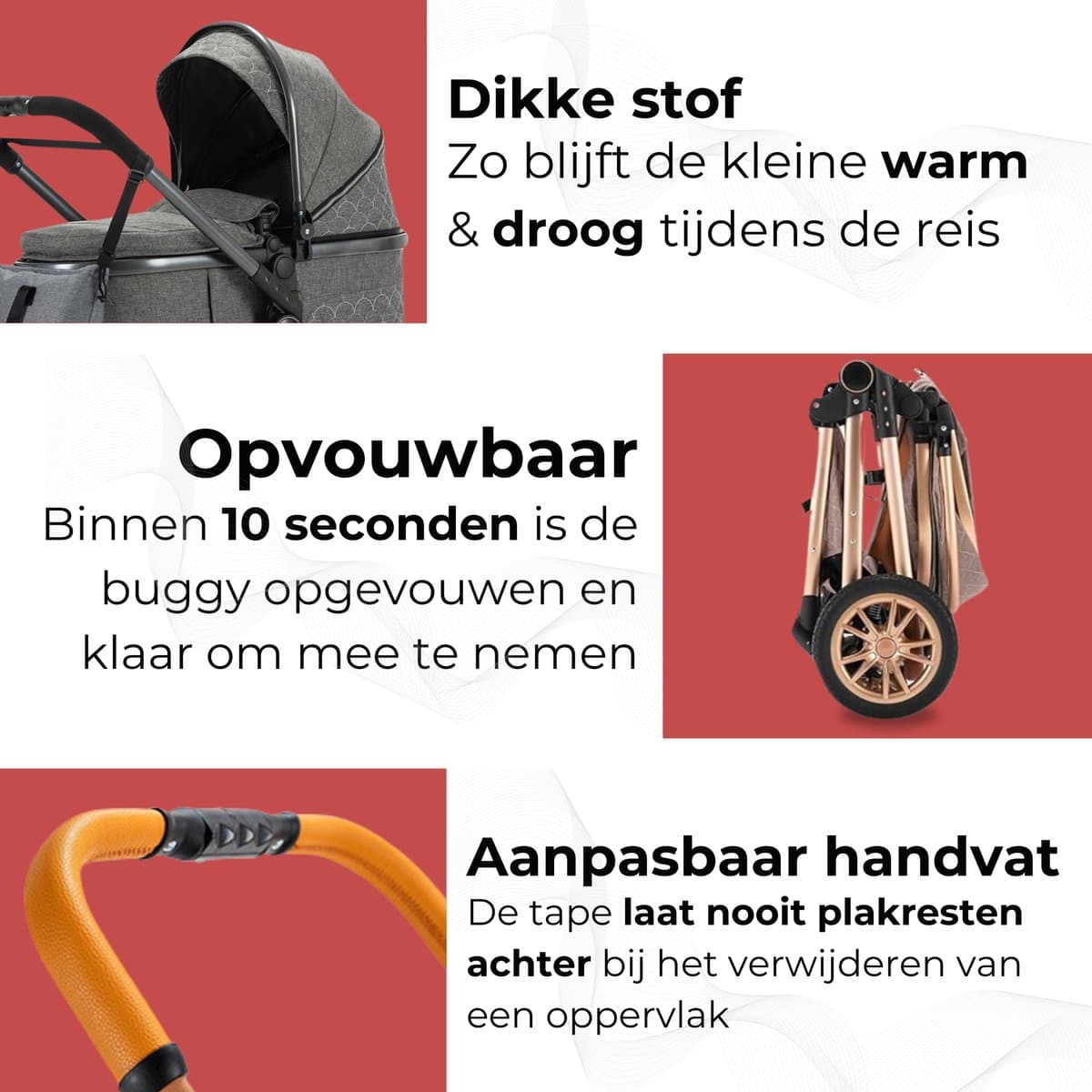 Lunola Nova - Kinderwagen 3-in-1 - incl. autostoel - 0-20kg - XXL - Multifunctionele Buggy 3in1 - Donkergrijs thumbnail 2