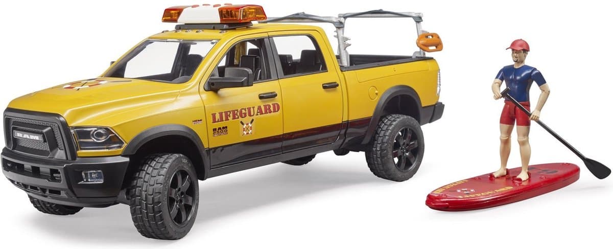 Bruder Dodge RAM 2500 Reddingsbrigadeauto met strandwacht thumbnail 7