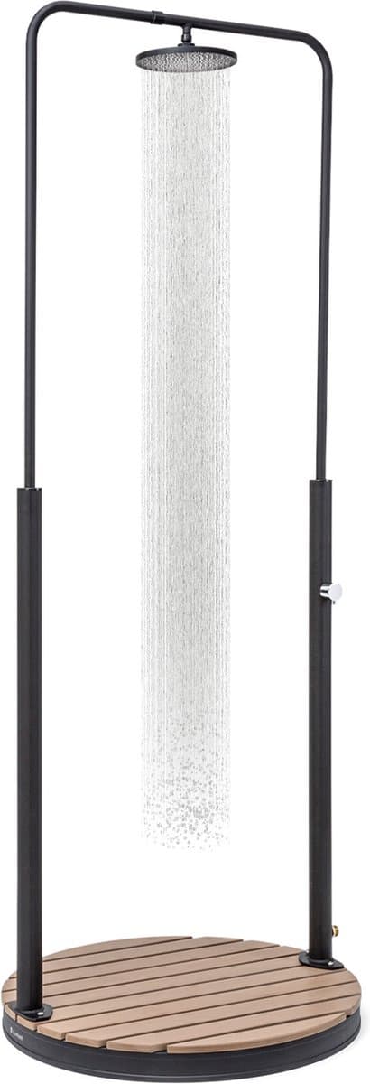 Blumfeldt Mobiele Tuindouche, Buitendouche voor Tuin, Bodemdouche met Verstelbare Douchekop, Tuindouche met Houtlook voor Zwembad & Sauna, Waterdicht, Vorst- en UV-bestendig thumbnail 8