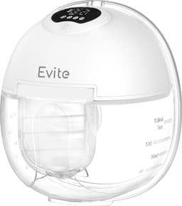 Productfoto van Evite Elektrische Draadloze Borstkolf Maxi – Handsfree & Draagbaar – BPA-Vrij – Met E-book - 1 Pack - Wit