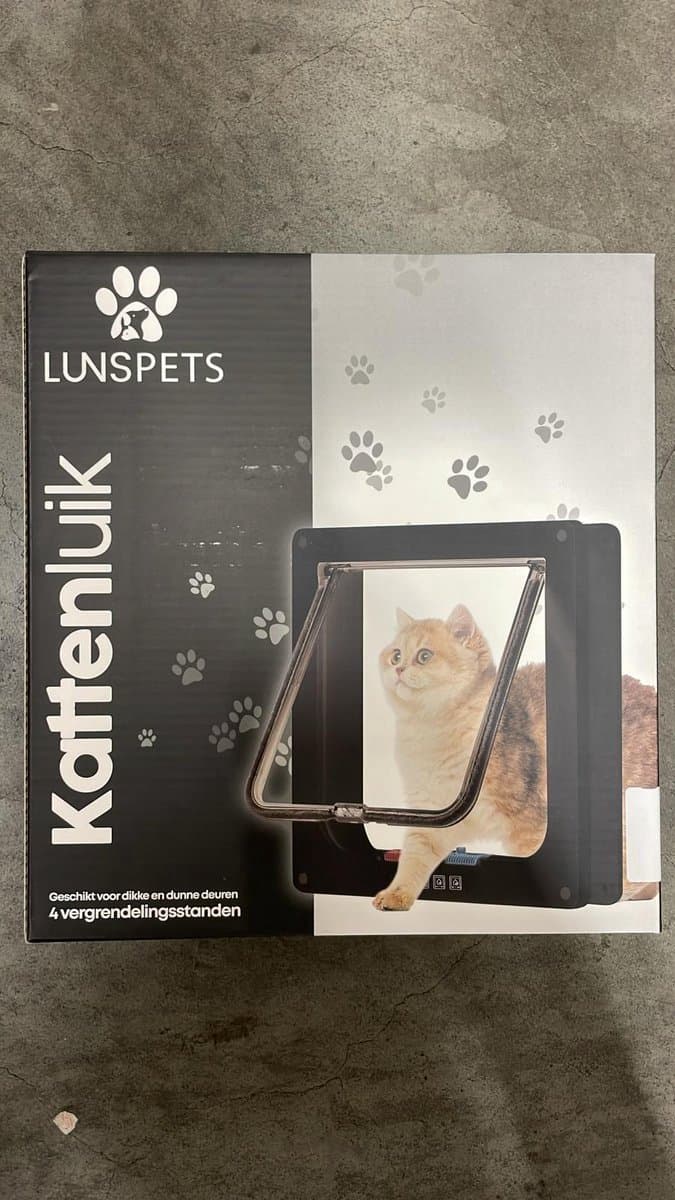 Lunspets – Kattenluik met Tunnel en Magnetische Sluiting – 23.5×25.5×5.5 cm - Waterdicht - Zwart thumbnail 7