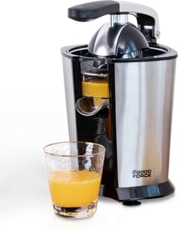 Productfoto van GoodForce elektrische citruspers met pershendel, RVS
