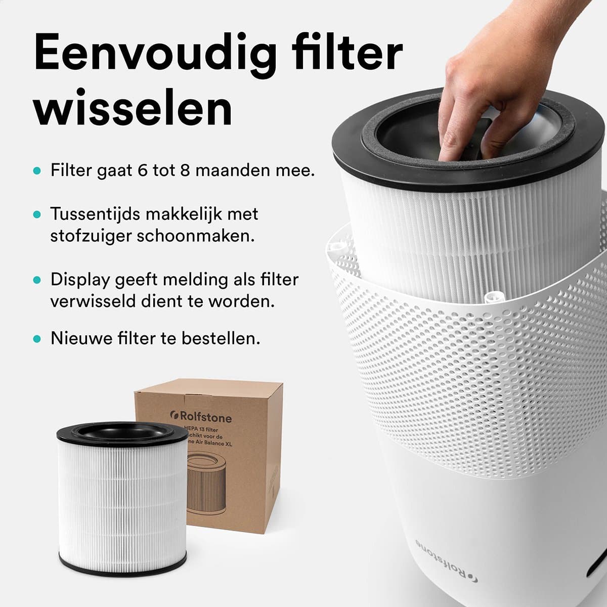 Rolfstone Air Balance XL – HEPA 13 luchtreiniger voor 144 m² thumbnail 3