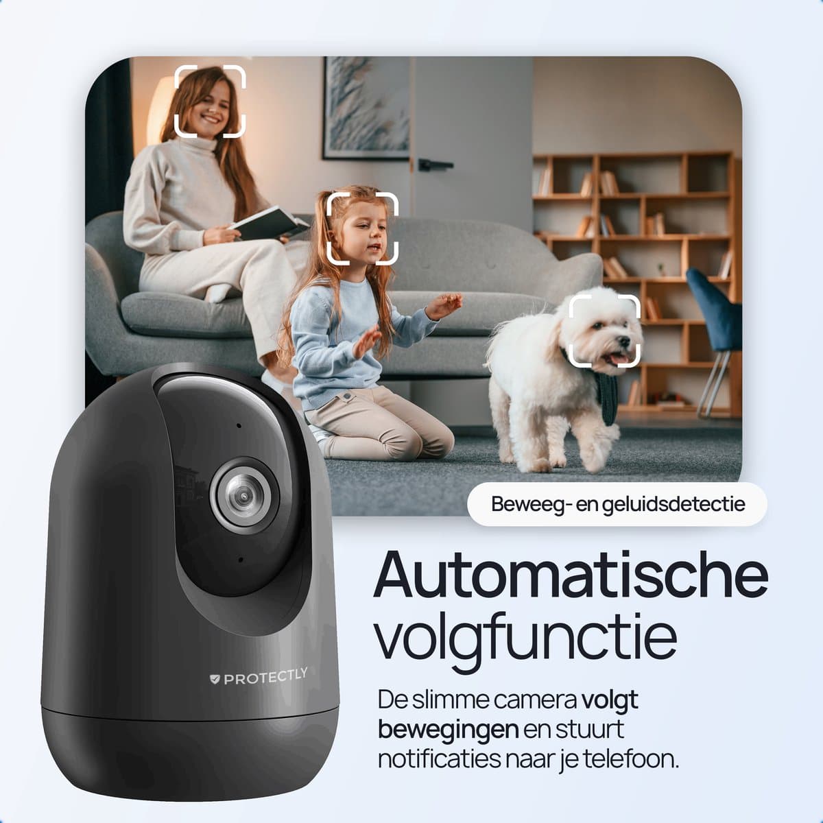 Protectly 2K Beveiligingscamera binnen met 64GB SD en app thumbnail 4