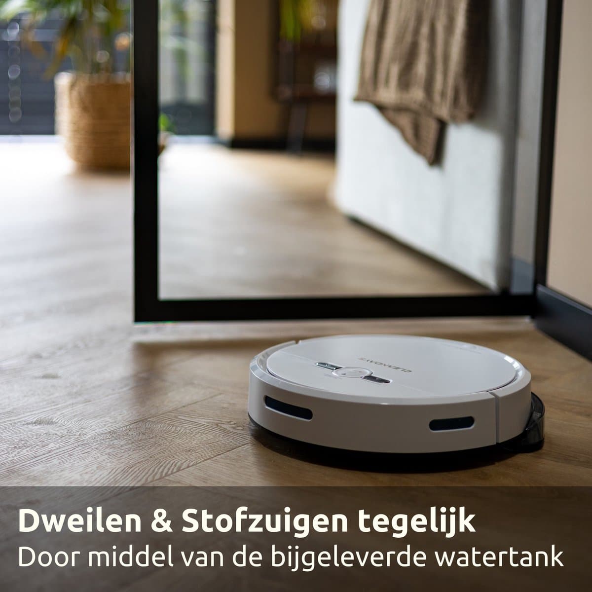 CleanDays Robotstofzuiger met dweilfunctie - Slimme navigatie - Dweilrobot - Robotstofzuiger met laadstation - Werkt met huisdieren - Inclusief Nederlandstalige app & afstandsbediening - D2-001 thumbnail 5