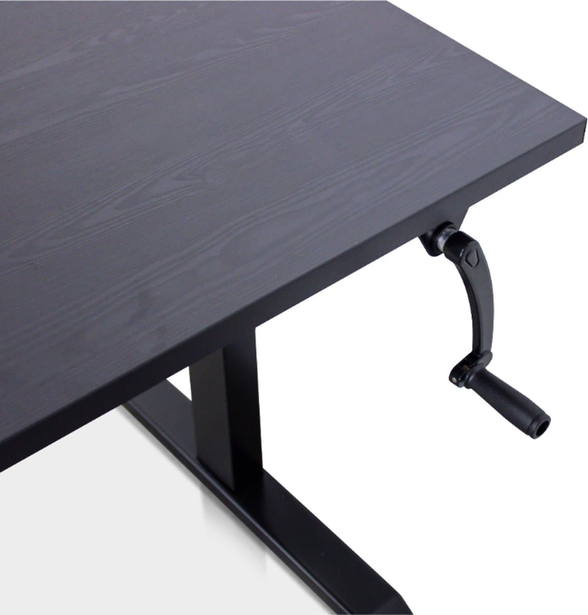 Zit-sta bureau snelslinger verstelbaar - MRC FAST FLEX | 120 x 80 cm | frame zwart - blad robuust eiken thumbnail 6