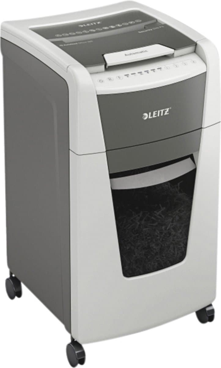 Leitz IQ Autofeed+ Office 300 Stille Papierversnipperaar - P4 Snippers - Tot 300 Vel - 60L - Wit thumbnail 3