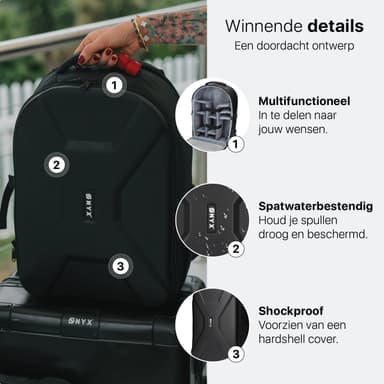 ONYX Cameratas Hardcase - Spatwaterbestendig met Laptopvak
