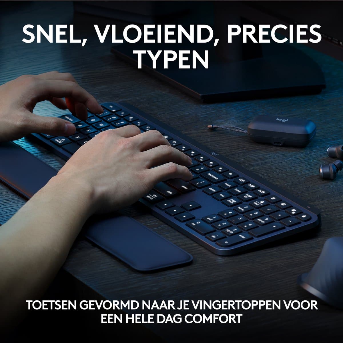 Logitech MX Keys S - Draadloos Toetsenbord - Qwerty - Graphite thumbnail 4