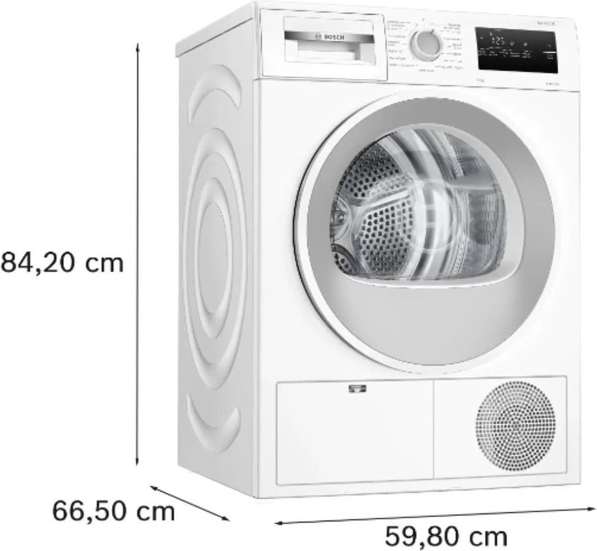 Bosch WTH86277PL - Wasdroger - Vulgewicht 8 kg - Condensdroger - Wit - 65 dB - Poolstalig display thumbnail 6
