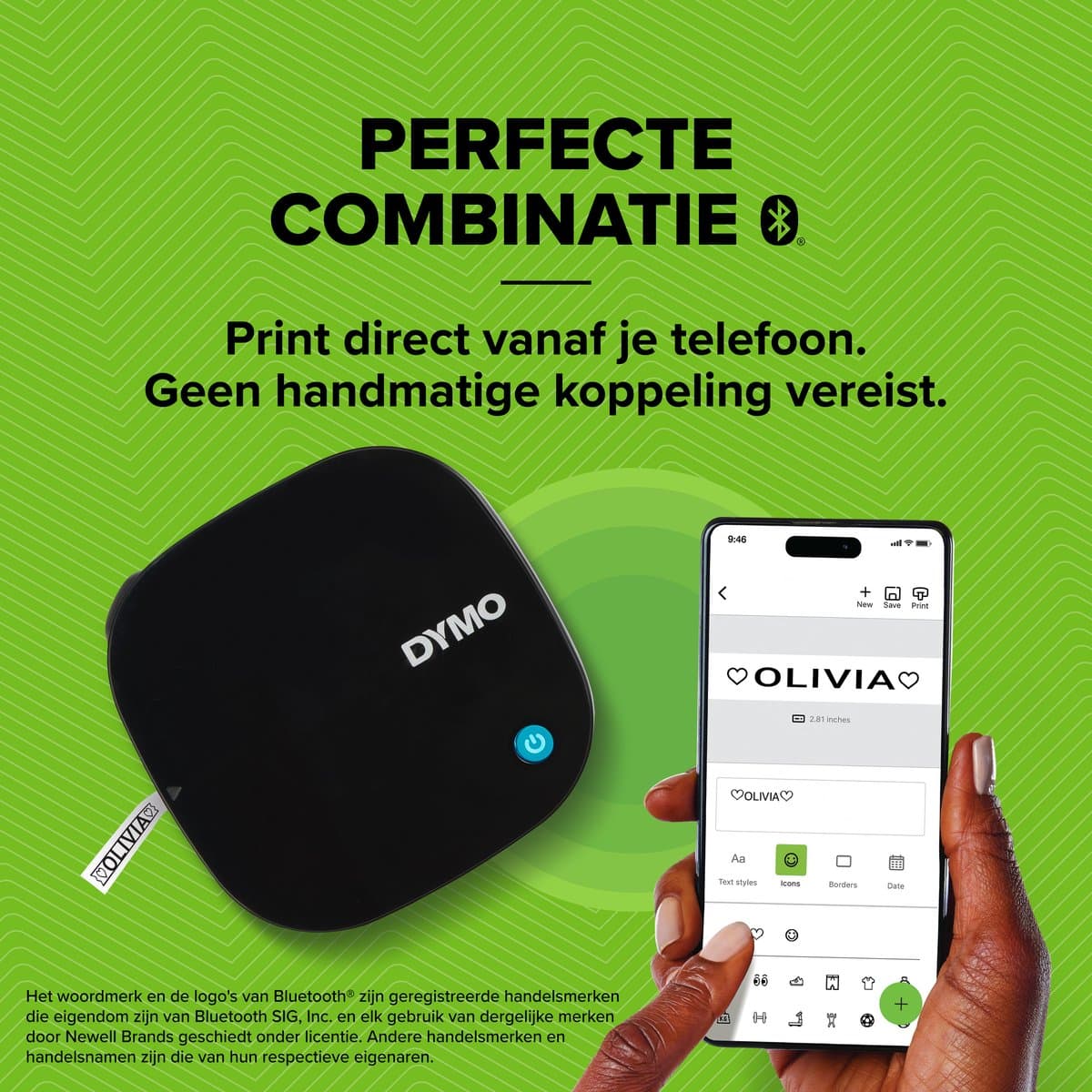 DYMO LetraTag 200B Bluetooth labelprinter voor smartphone thumbnail 3
