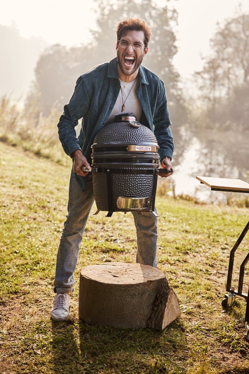 Grill Guru Kamado Barbecue Original Compact ø33cm / ø13inch - Compleet - Grijs thumbnail 6
