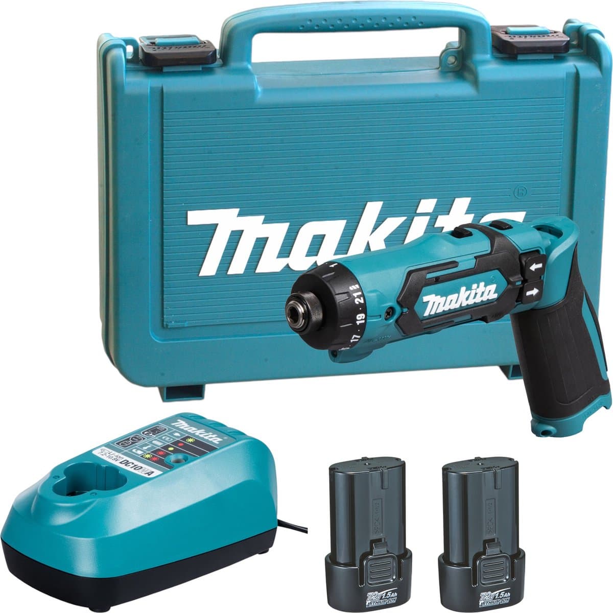 Makita DF012DSE 7,2V: compacte accuboor-schroefmachine met momentregeling thumbnail 2
