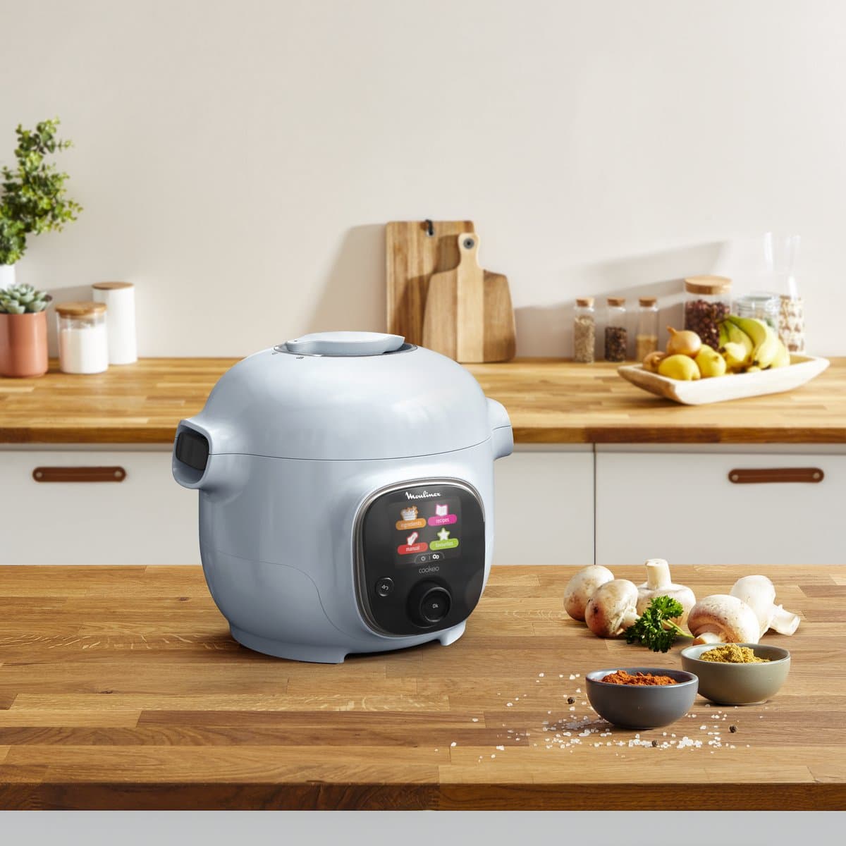 Moulinex Cookeo Mini CE880410 - Multicooker - 6 programma's - 150 recepten - 3L - Lichtblauw thumbnail 4