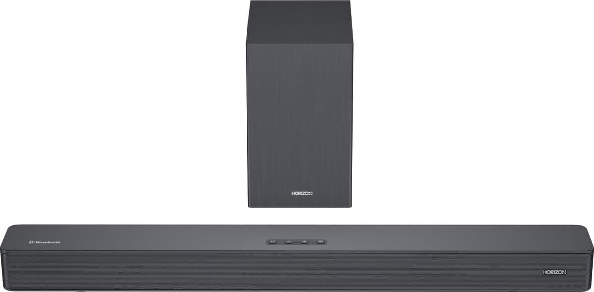 Horizon Soundbar met Subwoofer voor TV - Werkt op alle TV's - Bluetooth - 2.1CH - 60W - Kleine Soundbar met Afstandsbediening - Speaker - Antraciet thumbnail 3