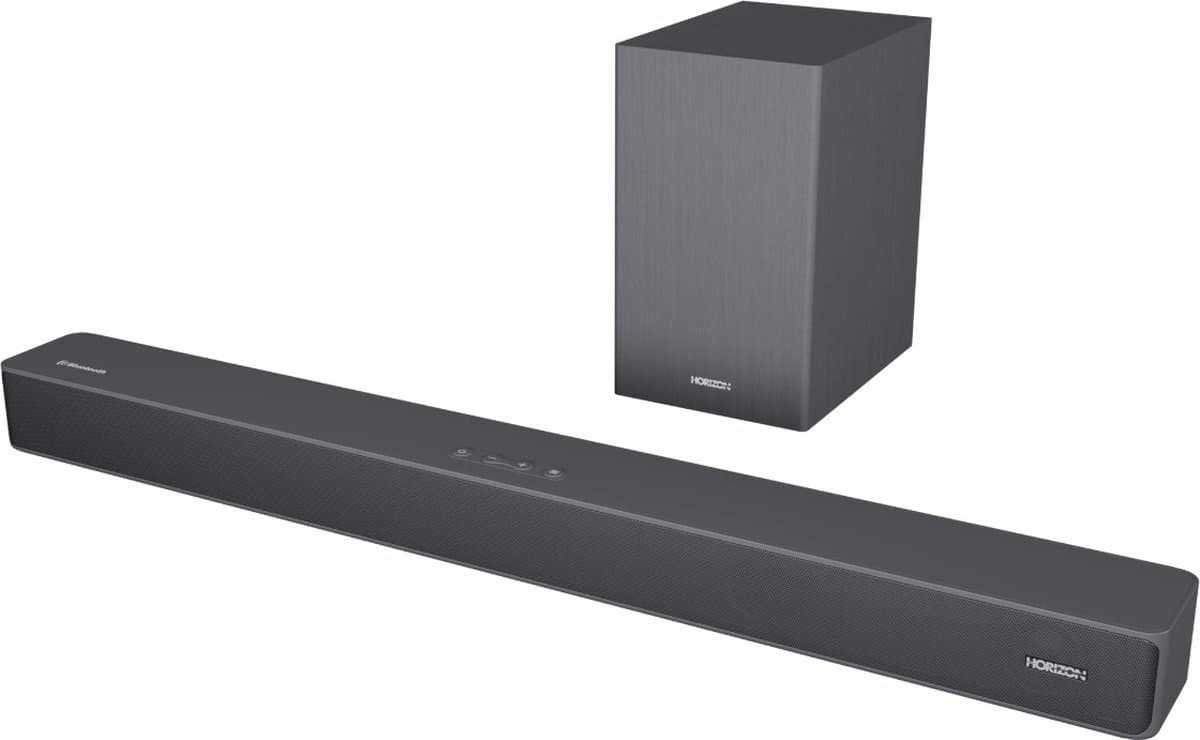 Horizon Soundbar met Subwoofer voor TV - Werkt op alle TV's - Bluetooth - 2.1CH - 60W - Kleine Soundbar met Afstandsbediening - Speaker - Antraciet thumbnail 7