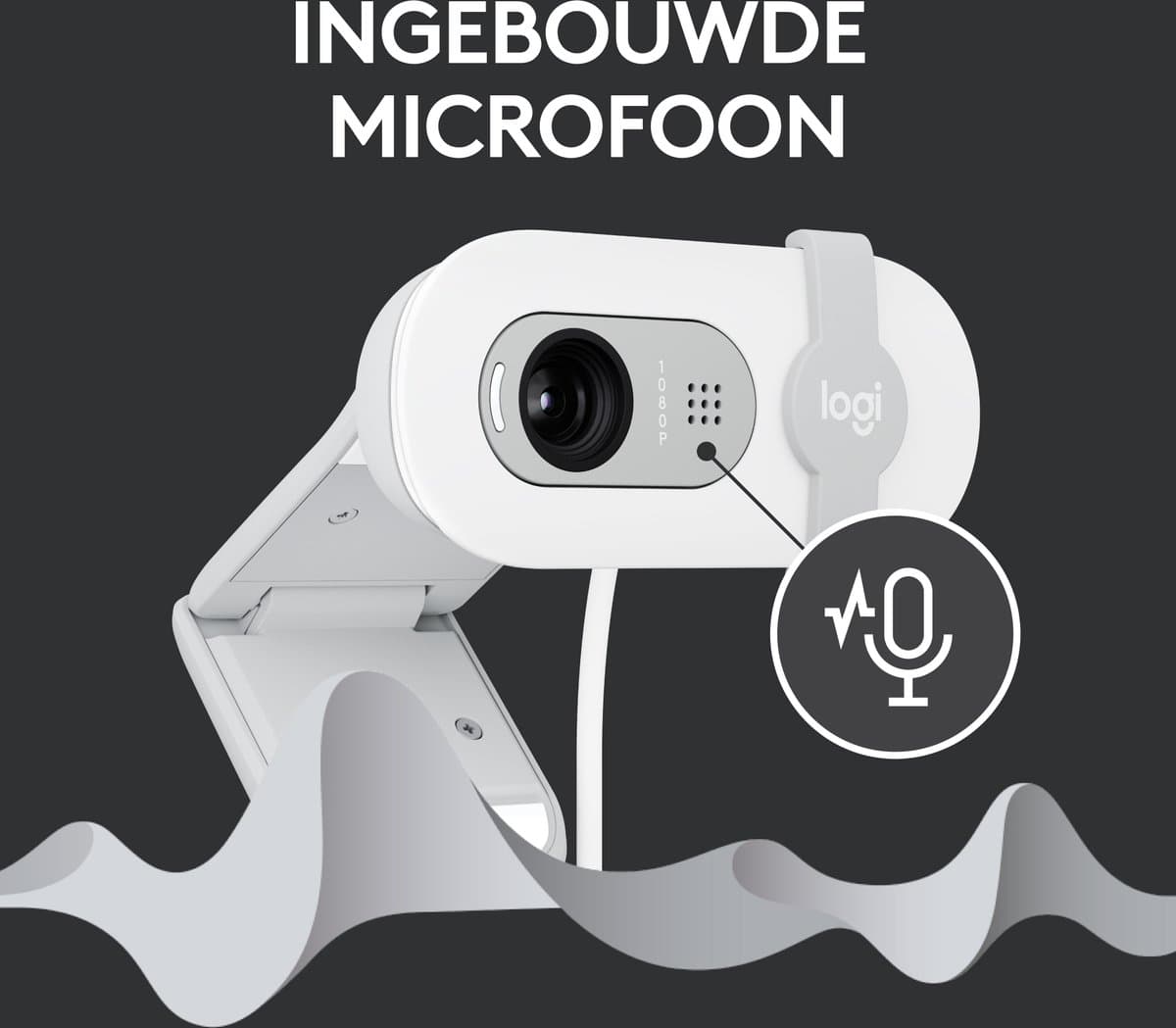 Logitech Brio 100 Full HD webcam: 1080p, privacyklep, off white thumbnail 6