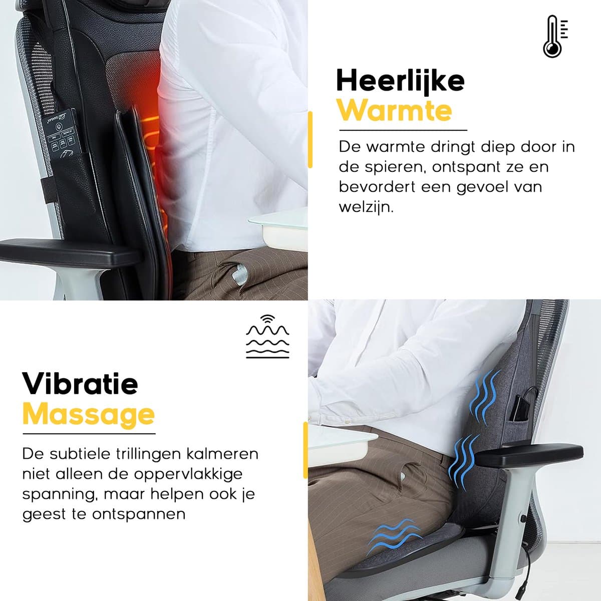 CALMENTA Shiatsu Massagestoel - 3D massage met warmte thumbnail 7