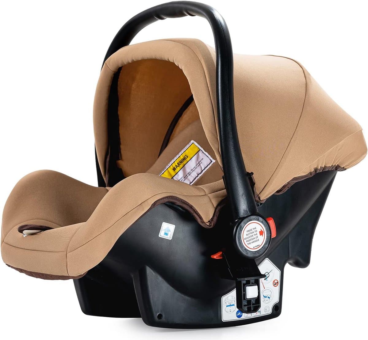 Luxe 3-in-1 Kinderwagen - Wandelwagen - Autostoeltje - Buggy - Inklapbaar - Khaki/Bruin - 0-36 Maanden thumbnail 3