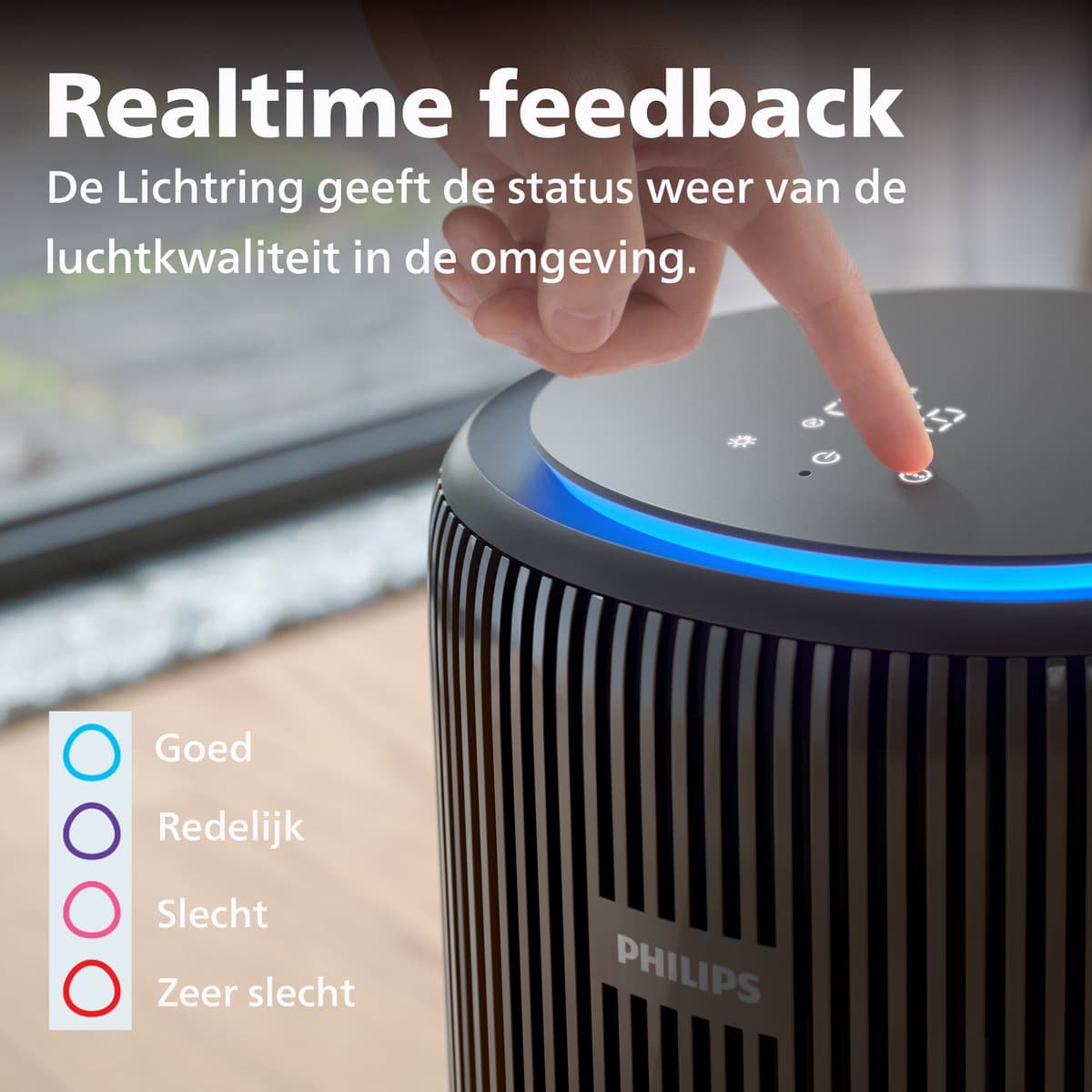 Philips PureProtect 3400 Series - Luchtreiniger en Bevochtiger - CADR 300m3/u - Ruimtes tot 78m2 - 3 Laags HEPA Filtratie - Air+ App - Ultrastil - Nachtlampje - Zwart - AC3421/13 thumbnail 8