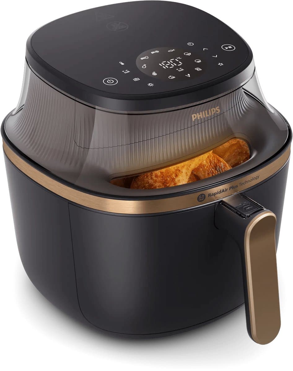 Philips 3000 Series Airfryer - NA332/00 - Kijkvenster - RapidAir Plus - 6.2L - Tot 5 Personen - Zwart thumbnail 8
