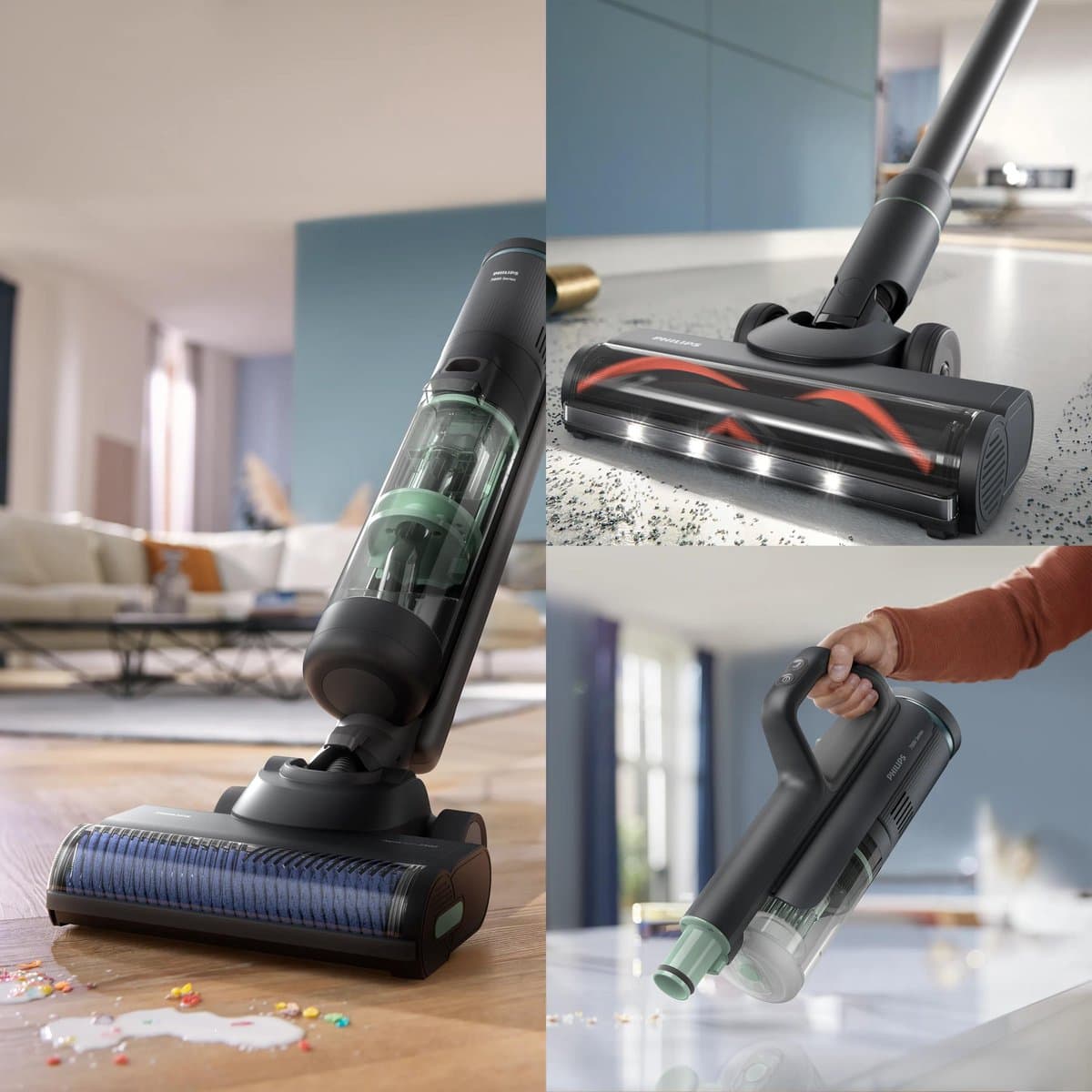 Philips 7000 Series AquaTrio Snoerloze Stofzuiger & Dweil XW7263/11 – Stofzuigen en Dweilen in Eén Beweging thumbnail 8