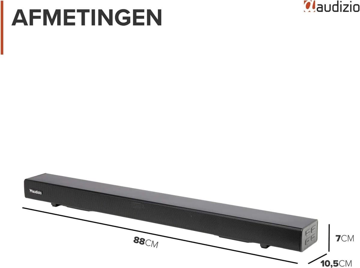 Soundbar - Audizio SB95 - HDMI-ARC - Bluetooth - 120W - Optisch - Soundbar voor TV - 88 cm breed thumbnail 4