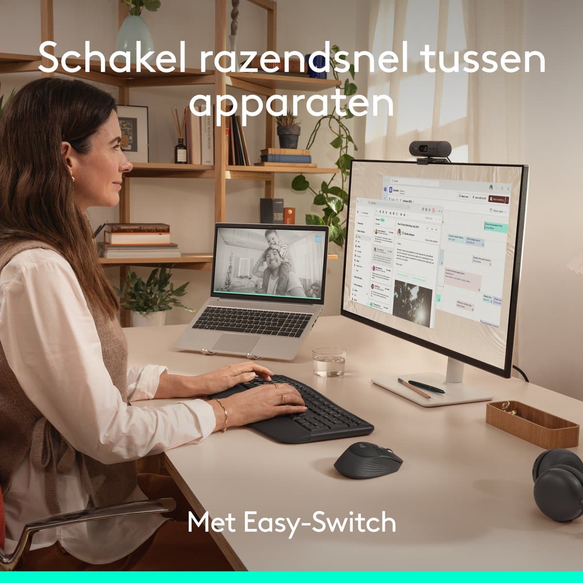 Logitech Signature Comfort Plus M850L - Draadloze Bluetooth Muis - Ergonomisch - Zwart thumbnail 8