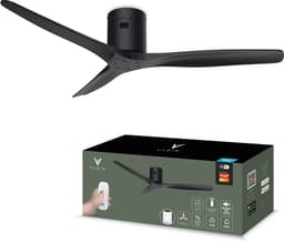 Productfoto van Varin smart plafondventilator 132 cm, zwart, Tuya wifi