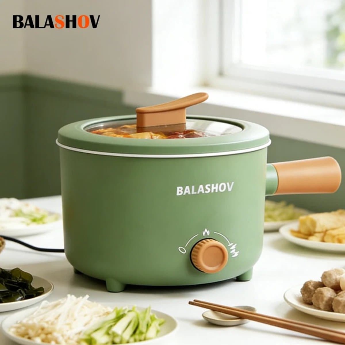 Innovastore Multifunctionele Pan - Rijstkoker - Huishoudelijk Apparaat - Stoompan - Slowcooker - Kookpot - Multicooker - 1.8L thumbnail 6