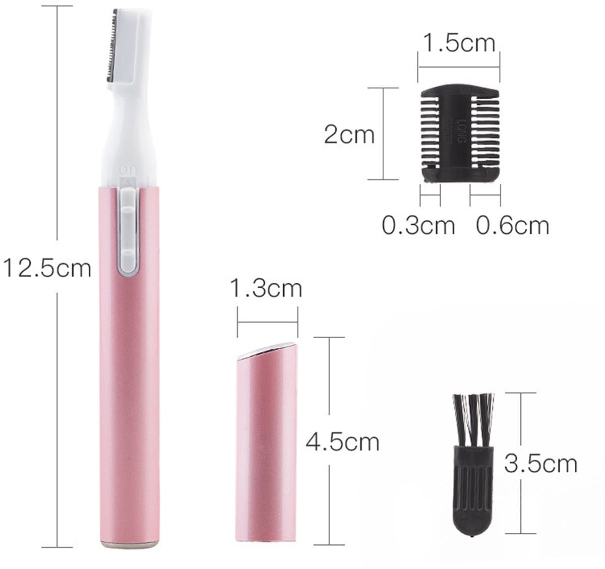 carmdering - Elektrische Wenkbrauw Trimmer | Precisietrimmer | Gezichtstrimmer I Wenkbrauw Epilator | Gezichtsepilator | Gezicht Ontharing | Trimmer I Roze thumbnail 3