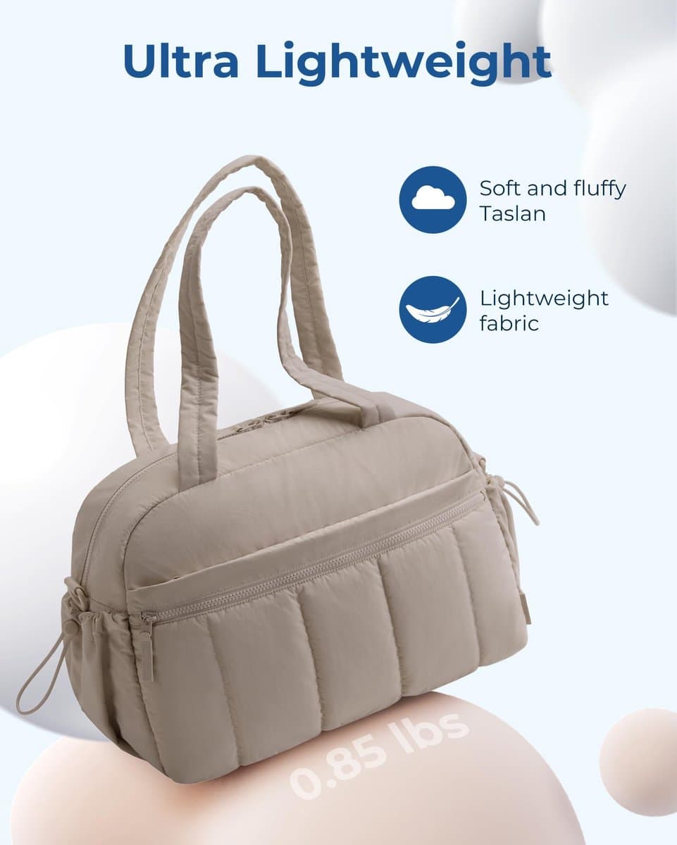 1 stuk - Sporttassen - Sporttas - waterdichte gymtas - unisex - 40*21*30cm - Kameel - Fitness Tas - Weekendtas Dames - Sport Tas - Kleine Sporttas - Reistas - Compact en lichtgewicht - waterdicht thumbnail 4