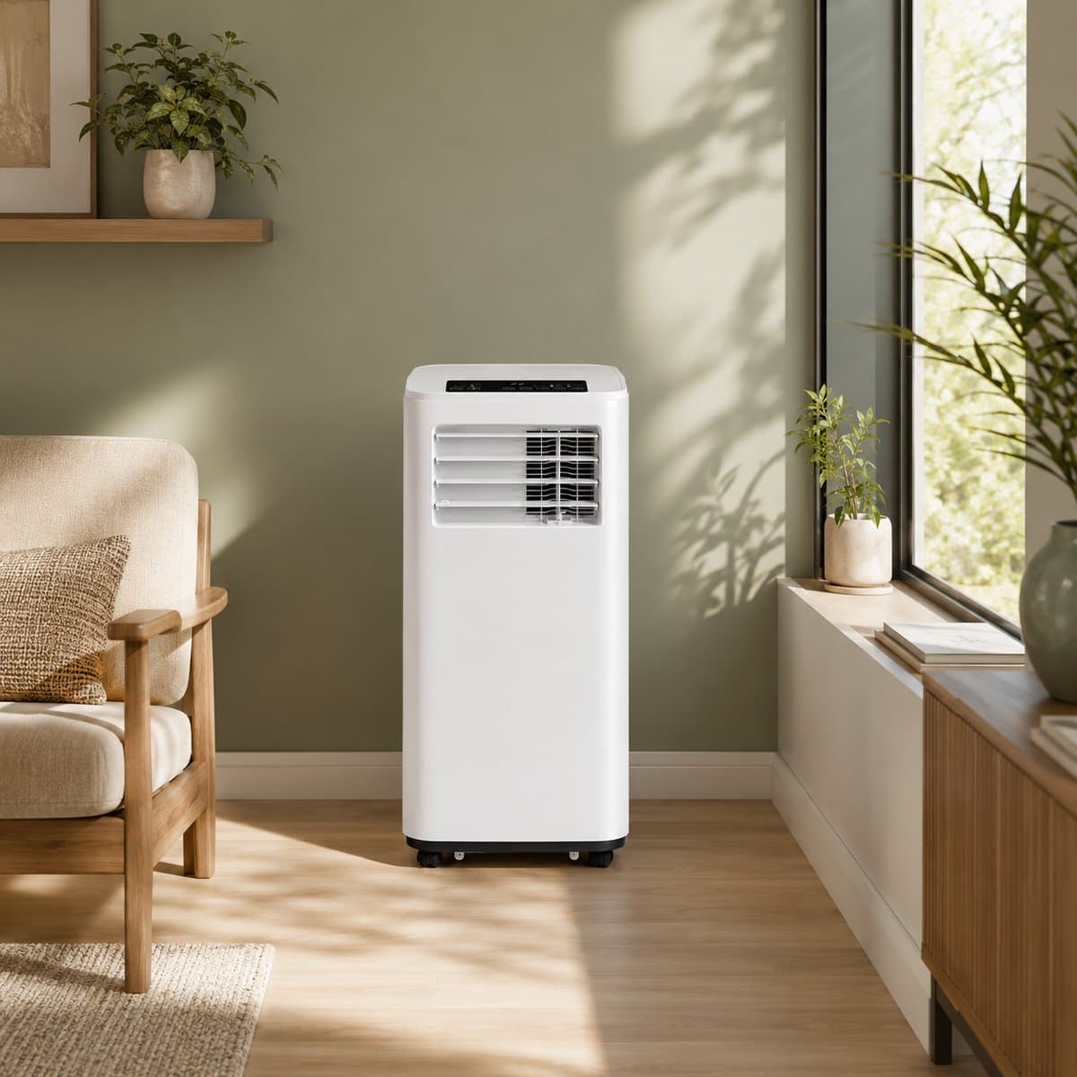 Lifetime Air Mobiele Airco 9000 BTU - Airconditioning met Afvoerslang - Ventilator en Luchtontvochtiger 3 in 1 - Mobiele Airconditioning voor Slaapkamer - 70 x 36 x 34 cm thumbnail 5