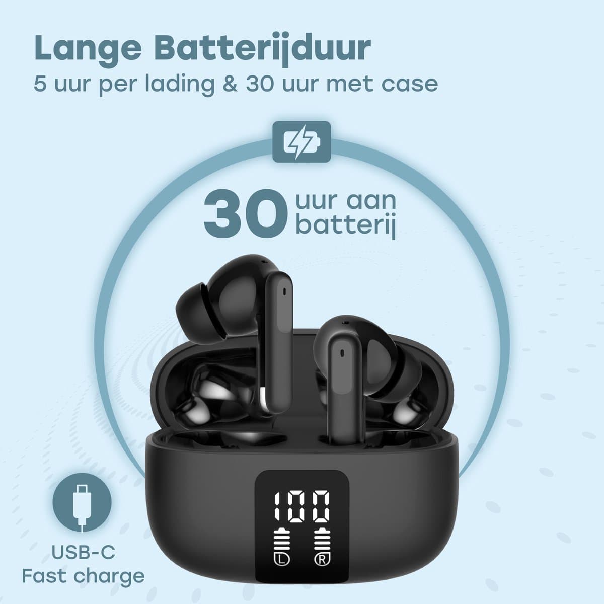 Audyn FlowTune Pro - ANC oordopjes met 30 uur batterij thumbnail 3