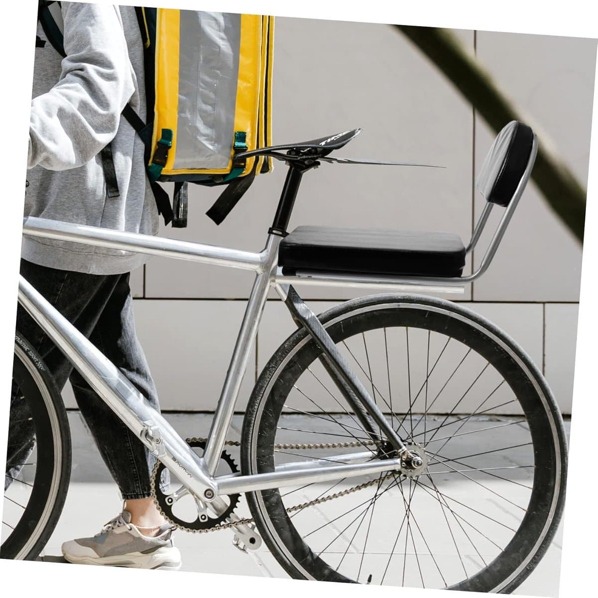 Daity Fietszitkussen voor achterop – Achterzitje – Rugleuningkussen – Universele pasvorm – Zwart – 30 x 19 x 6 cm thumbnail 2