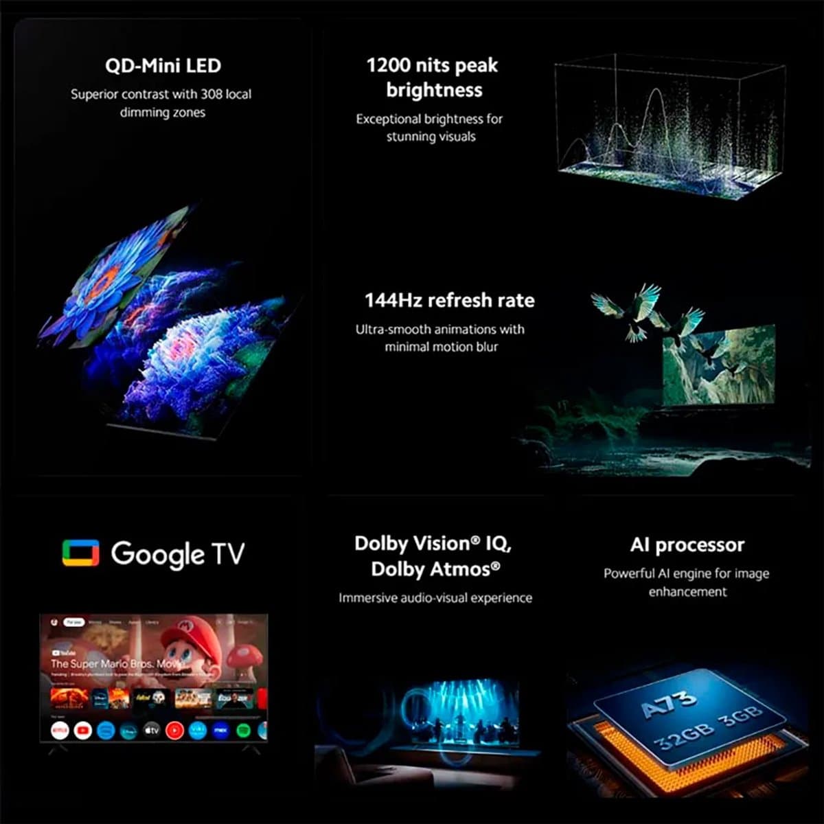 Xiaomi TV S Mini LED 75" 4K Smart TV 1200 cd/m² thumbnail 2