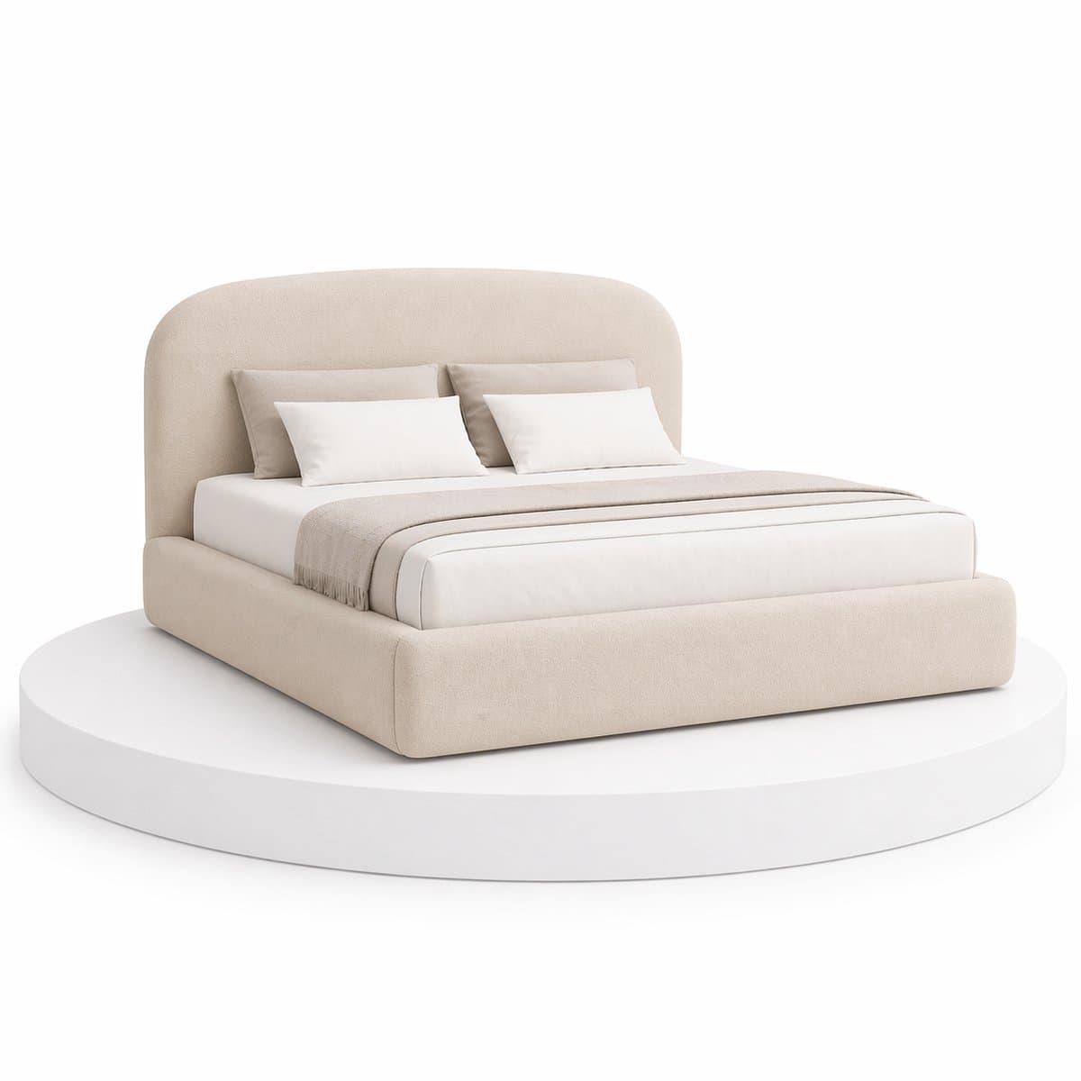 Japandi Bed Shira - 180x200 Compleet - Boxspring met opbergruimte - Beige - BalBedden