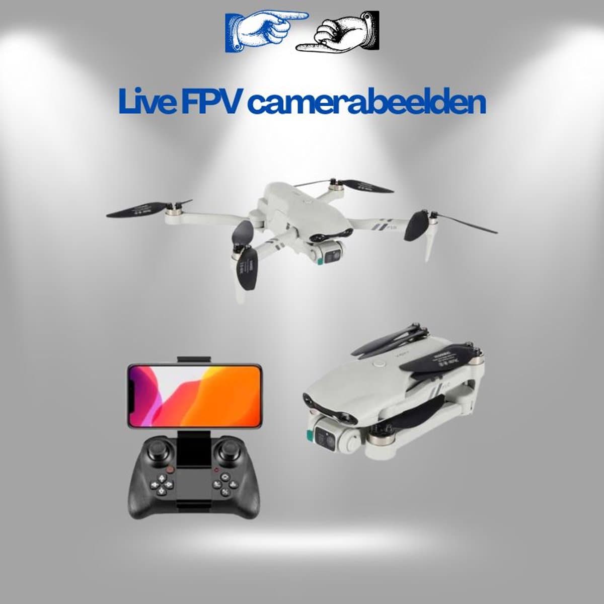 4DRC F10 Bestuurbare Drone Met GPS En 4K Camera FPV – Opvouwbare RC Drone Met Auto Return Live Video Wifi Beginner Drone Met 3.7V Batterij Voor Buiten En Luchtfotografie Met Ebook thumbnail 3