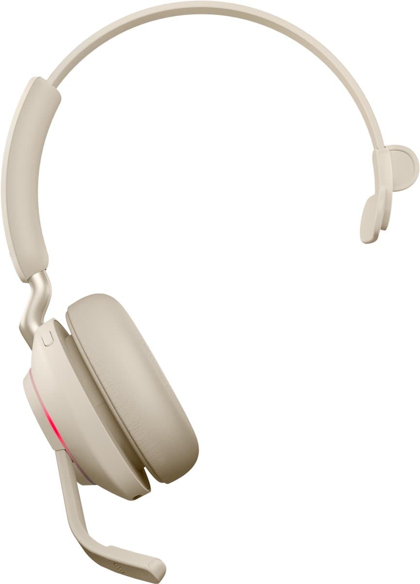 Jabra Evolve2 65 Link380c MS Mono - Bluetooth Headset - Draadloos - On-Ear - Beige thumbnail 2