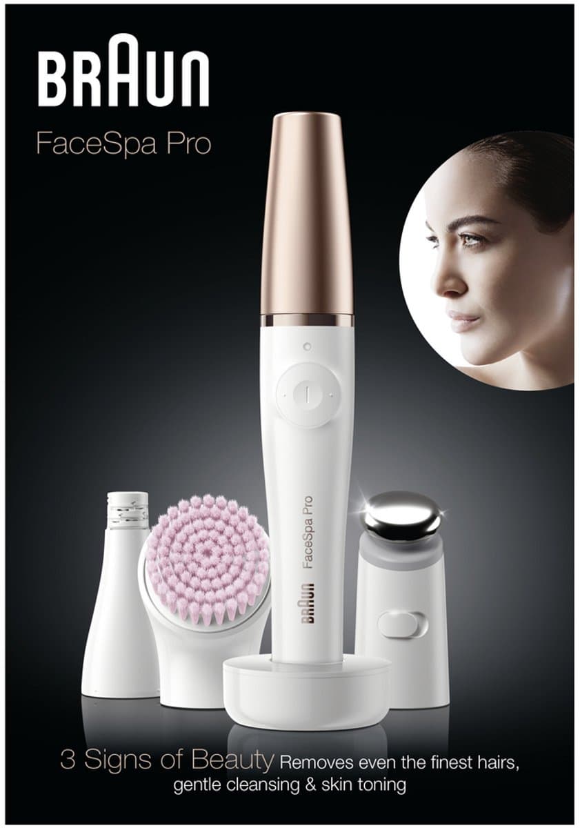 Braun FaceSpa Pro 912 Gezichtsepilator - Wit/Brons thumbnail 4