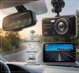 Productfoto van Tycho Stroosma Dual Dashcam voor Auto - Voor en Achter