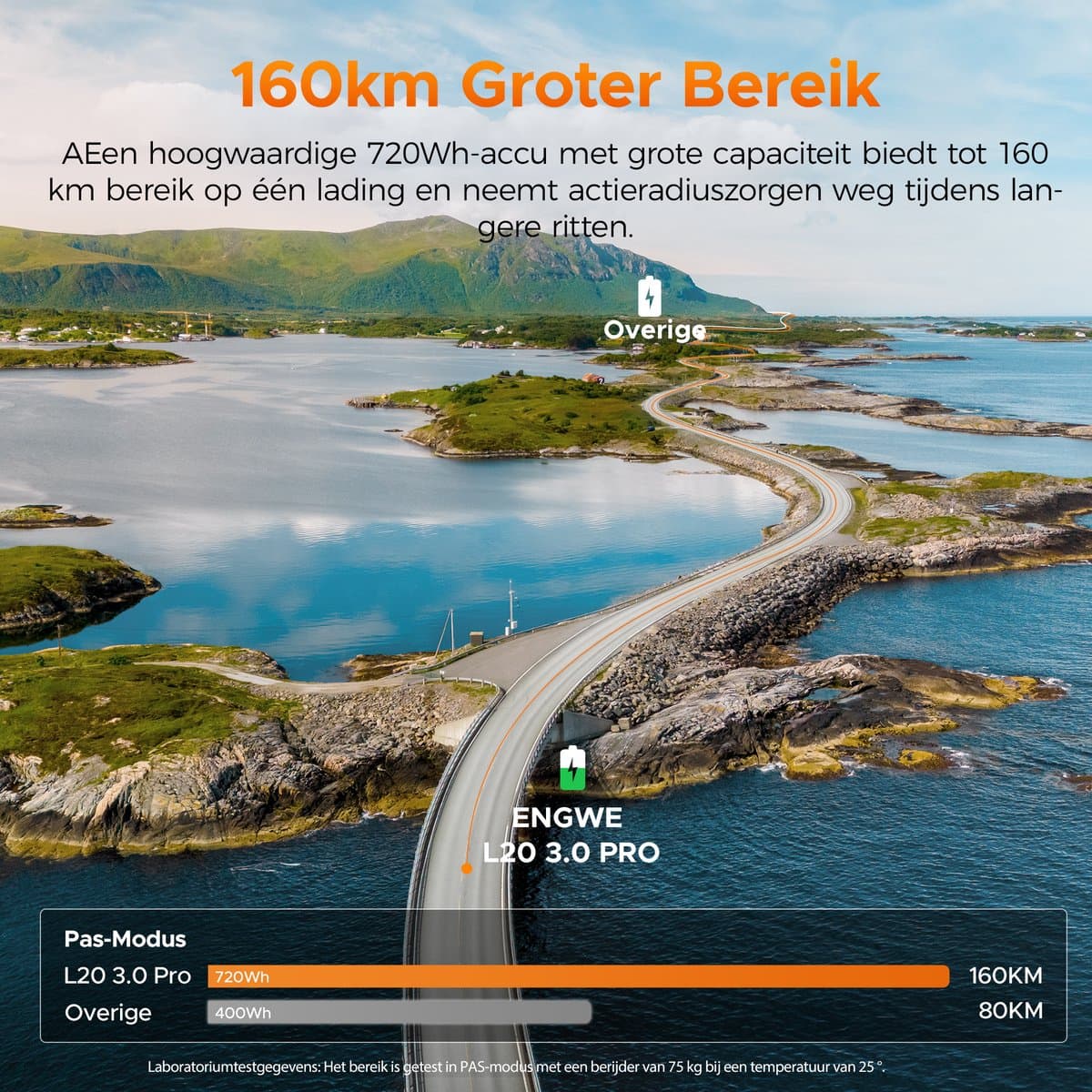 Engwe L20 3.0 Pro Fatbike - elektrische fiets 250W - 150km actieradius - zwart thumbnail 3
