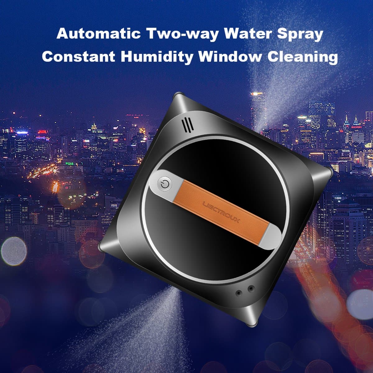 LIECTROUX YW910 Robot Ramenwasser - Dubbele Watersproeier 100ml - 3000Pa Zuigkracht - Raamreiniger met App en Afstandsbediening - Voor Ramen, Spiegels en Tegels thumbnail 3