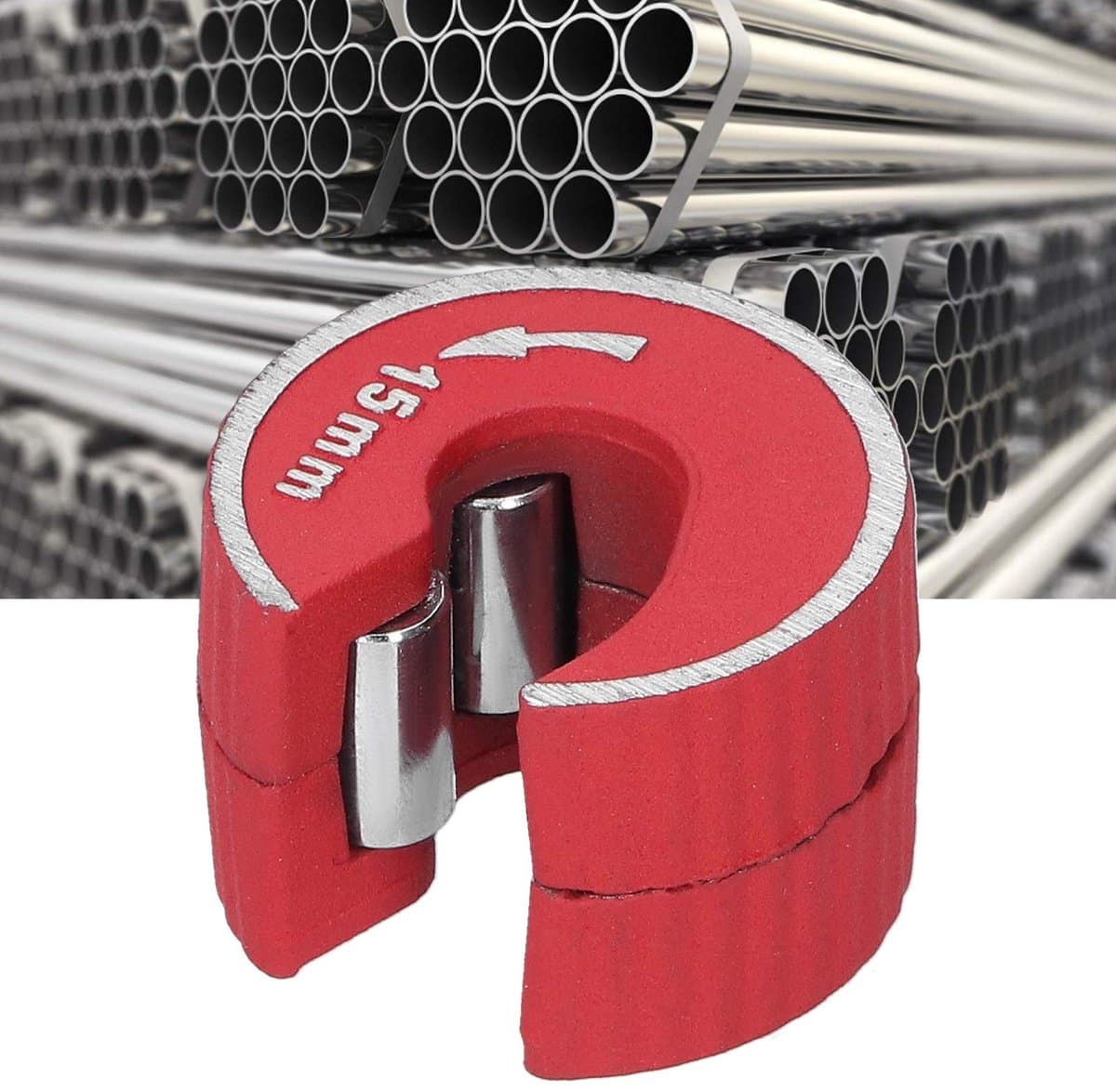 Dailygoods- Pijpsnijder 15 mm - Antislipfunctie - Zinklegering - Koperen/Aluminium Buizensnijder - Snijgereedschap - Comfortabel in gebruik thumbnail 2