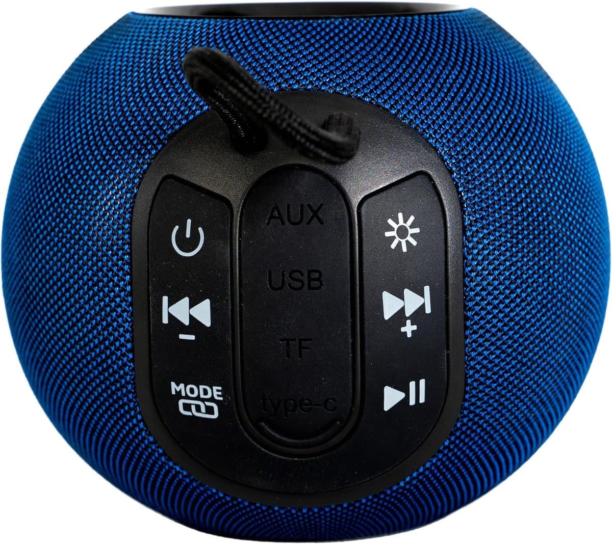Draagbare Bluetooth Speaker - Muziekbox Rond - Muziek Luisteren Buiten - Met LED Lichtring - 2.5 Inch - Nachtblauw thumbnail 2