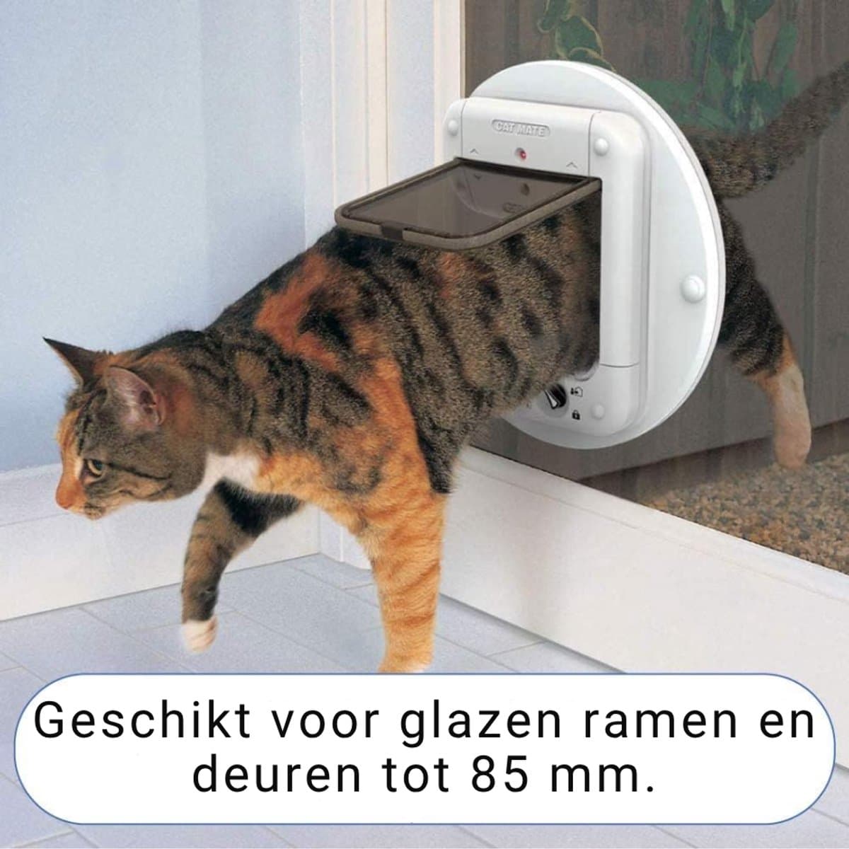 Kattenluik met Microchip - Kattenluik - Toegang max. 30 Huisdieren - Weerbestendig - Bruin thumbnail 2