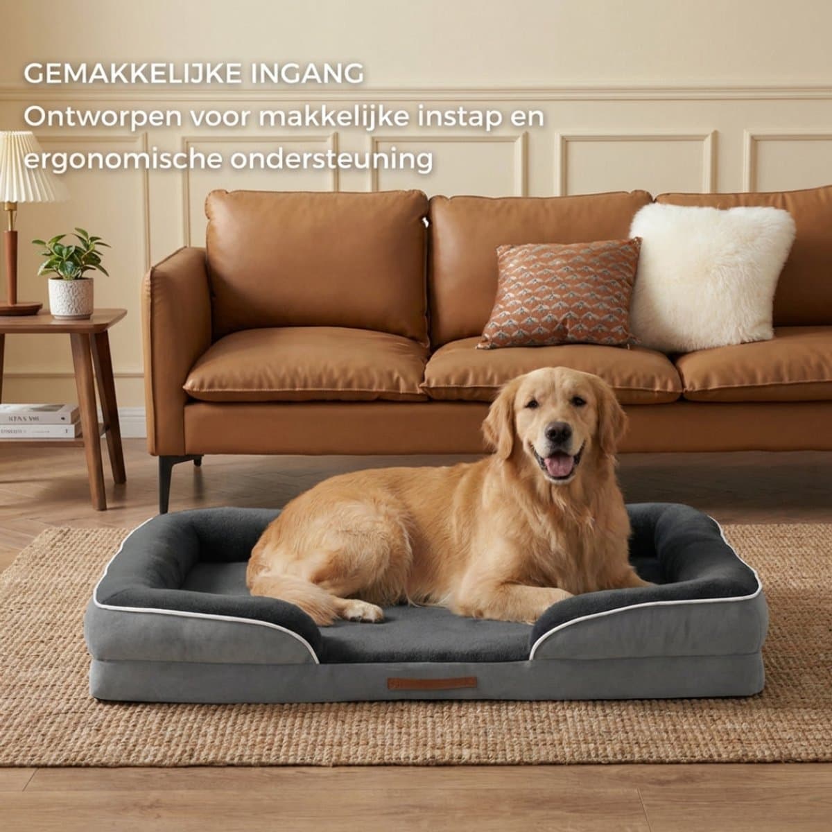 HomeBlend Orthopedische hondenmand 121 x 89 cm - Hondenmand XXL - Voor Extra Grote Honden - Hondenmand Grote Honden - Stevige Hondenmand thumbnail 7