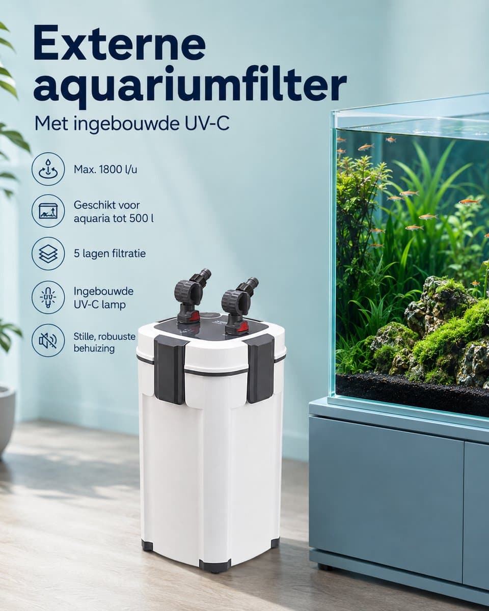 SOBO AQ-909F-UV kanisterfilter met UV-C en 1800 L/h thumbnail 4