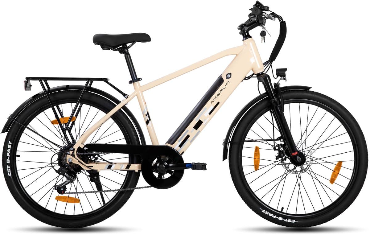 HILAND Rhythm elektrische stadsfiets - 26 inch - 250W motor - 60 km actieradius - 36V 10.4Ah accu - Shimano 7-versnellingen - Unisex - Geel thumbnail 7